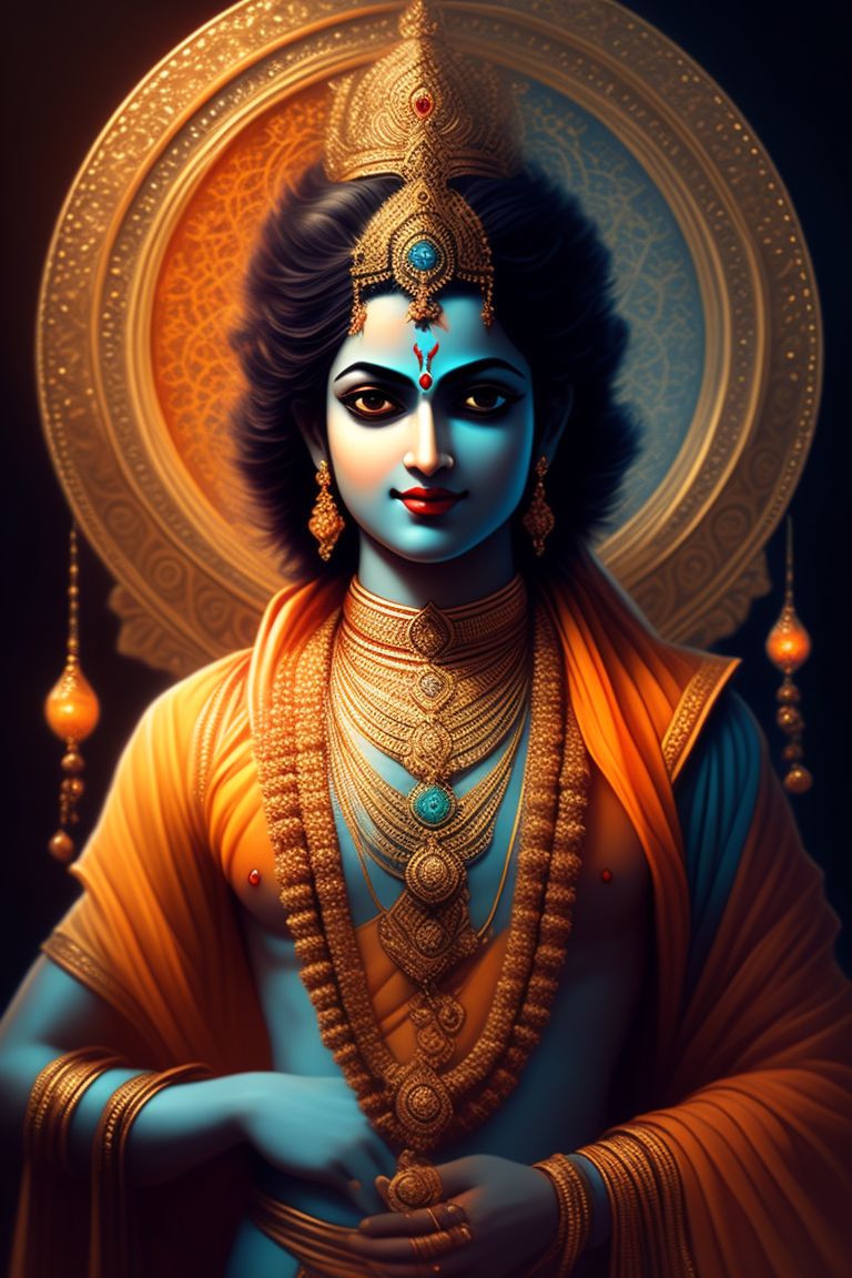 content-ibis888: Lord krishna 3d rendered with animated background