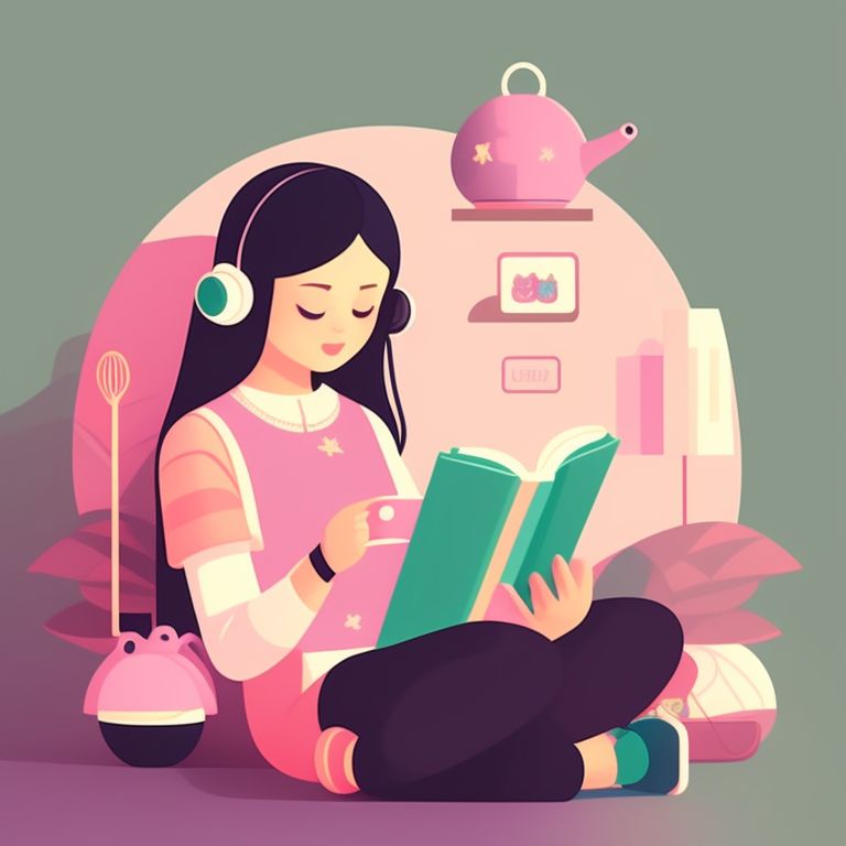 reading and listening to music