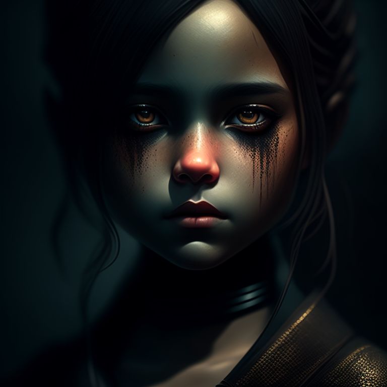 ArtStation - Scared Girl Face