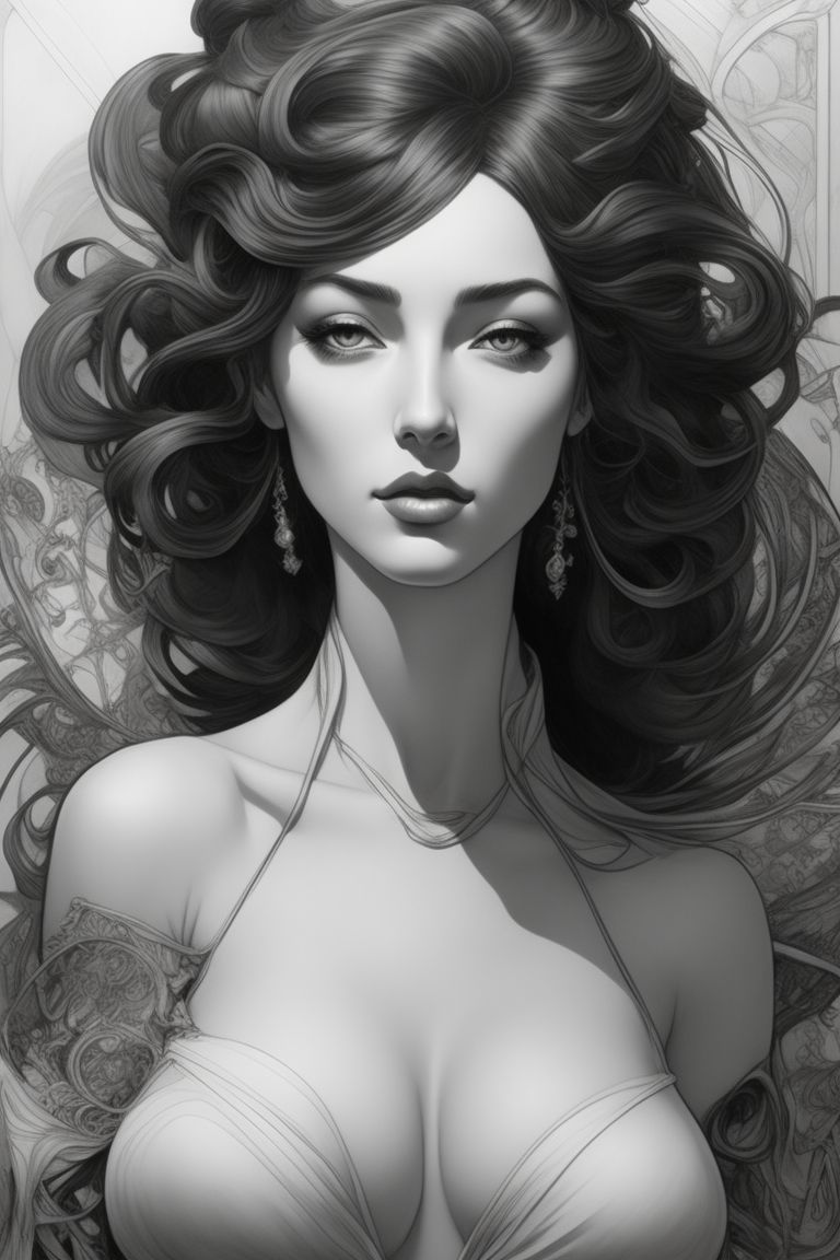 Salvador Dalí ,Beautiful Salvador Dalí style style highest quality gorgeous women ultra sharp 8k uhd smooth sharp focus highly detailed cgsociety artstation hq behance hd trending on artforum illustration photorealistic digital painting, on display Dalí style Alphonse Mucha dynamic lighting hyperdetailed intricately detailed Splash art trendingel attractive detailed render eyecandy breathtakingg on Taylor Vixen, highest quality gorgeous women ultra sharp 8k uhd smooth sharp focus highly detailed cgsociety artstation hq behance hd trending on artforum illustration photorealistic digital painting Aubrey Beardsley style, 4k, High resolution, High quality, Art by Stanley Artgerm Lau, Art by Joe Madureira, Art by BlushySpicy, Art by Stjepan Sejic, Art by J Scott Campbell, Art by Citemer Liu, Art by Milo Manara, Art by Enki Bilal, Black and white drawing, Fantasy style, 2d illustration drawing, Drawing, 2d pencil drawing, Intricate details , Mix of bold dark lines and loose lines, Rough sketch, On paper, Ethereal