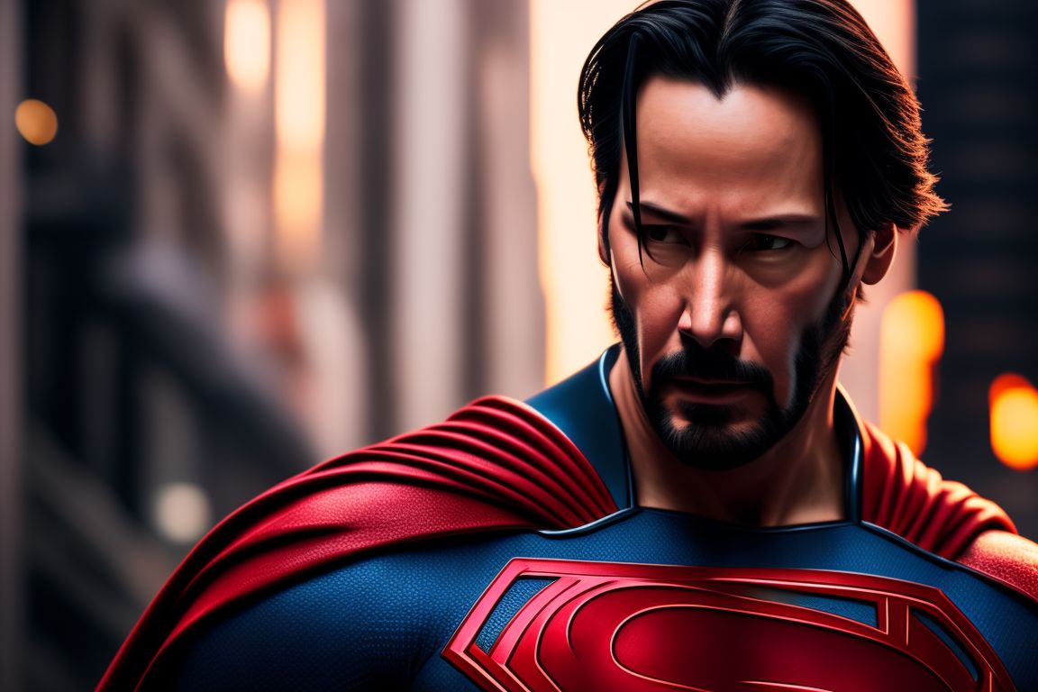 round-corgi490: keanu reeves as superman, 8k, realistic, high definition