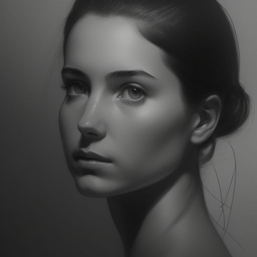 phsimile A girl portrait, slight strabism, expressive anatomy, off