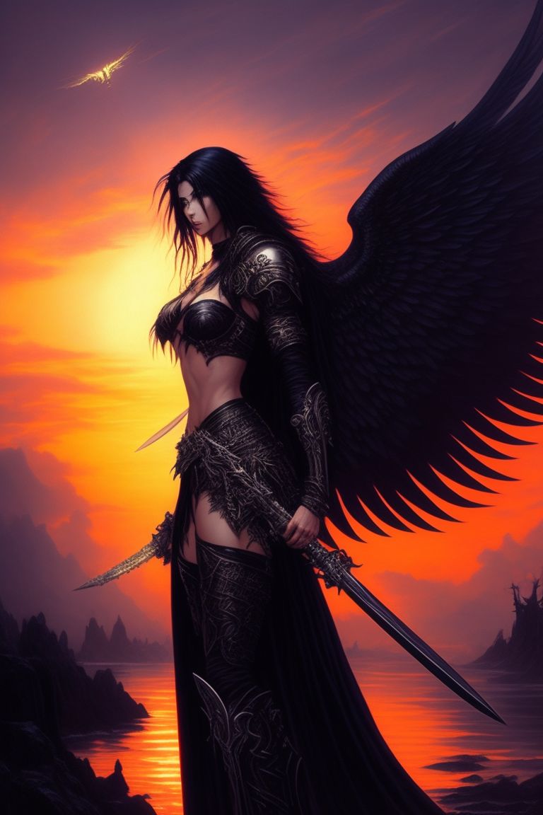 Dark Angel Warrior Drawings