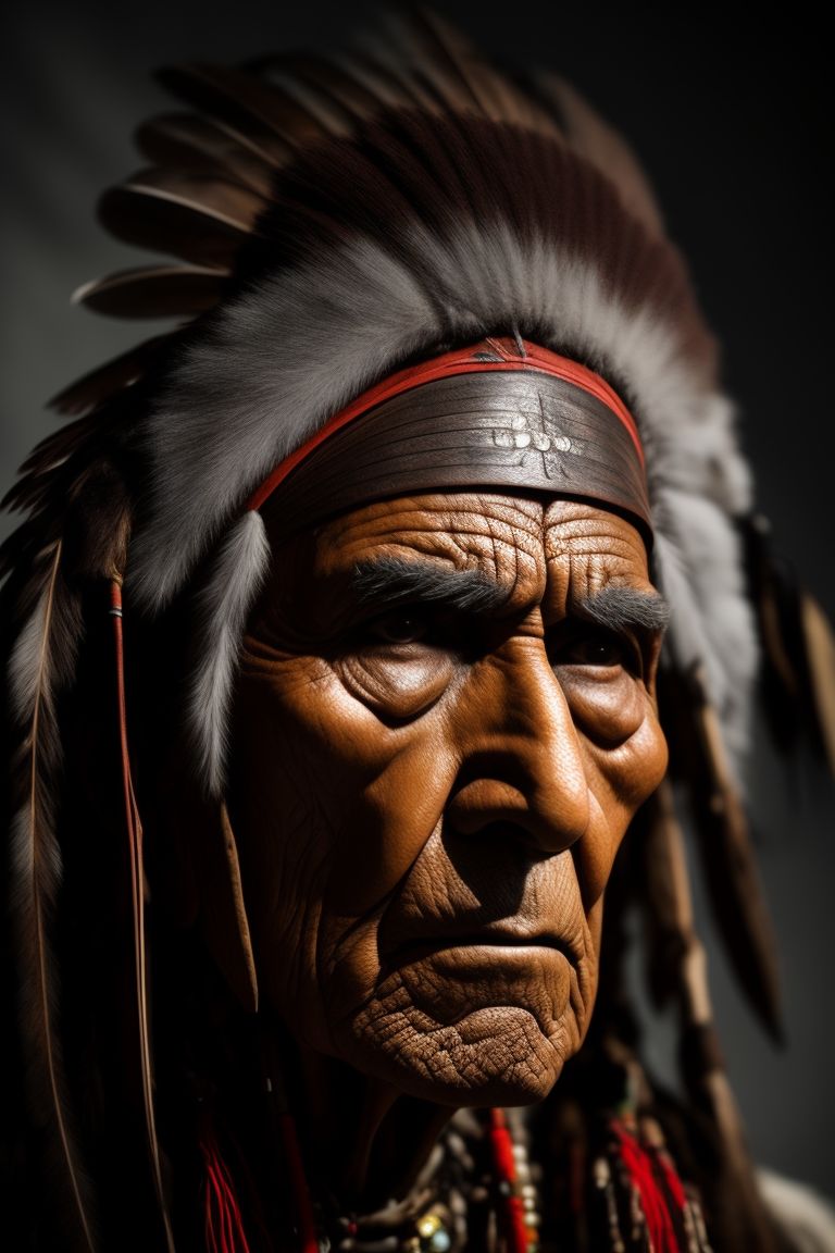 native american face profile