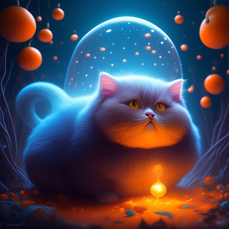 same-eland518: 3d wizard obese orange cat conjures a spell in boots ...