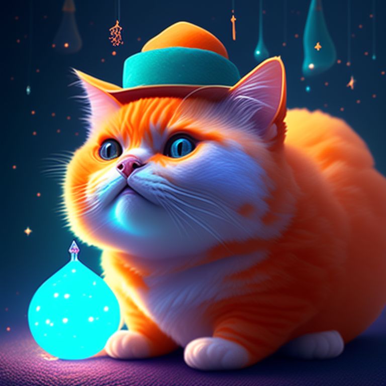 same-eland518: 3d wizard obese orange cat conjures a spell in boots ...