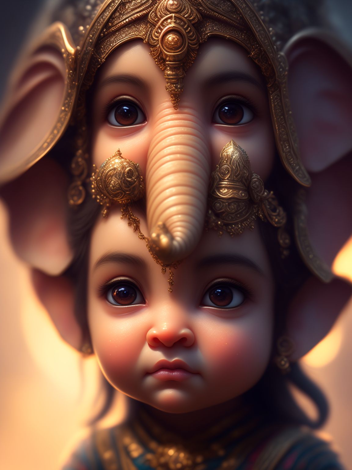 miserlyowl25 Baby Lord Ganesh elephant face