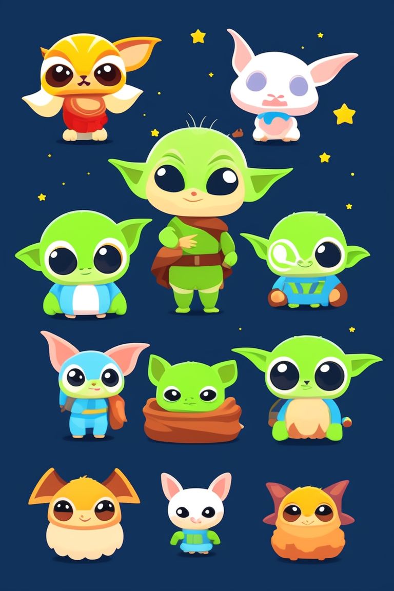 wiry-louse284: baby yoda only head clipart, layered, icons