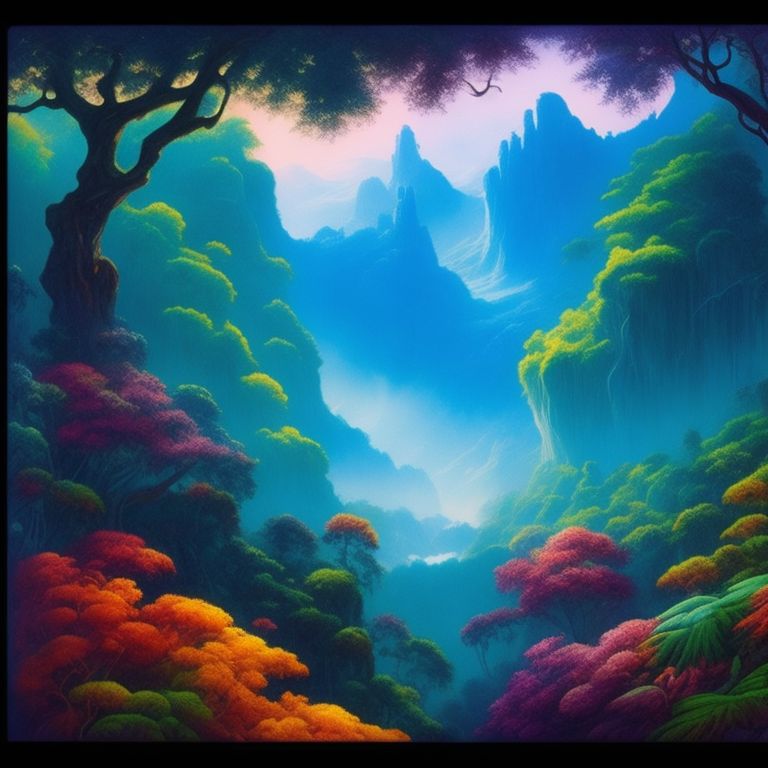 don bluth cel background, with vibrant colors and magical creatures, reminiscent of disney's "fantasia"

- don bluth cel background of a fantastical forest, with vibrant colors and magical creatures, reminiscent of disney's "fantasia", Highly detailed, Whimsical, Intricate, Watercolor style, Trending on Artstation HQ, art by glen keane, Mary Blair, eyvind earle, claude coats, and andreas deja.