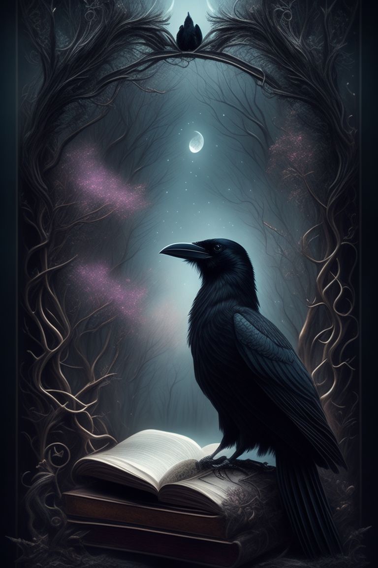 Dead-manatee675: Black Raven, Standing On Book Of Shadows, Magic Potion 