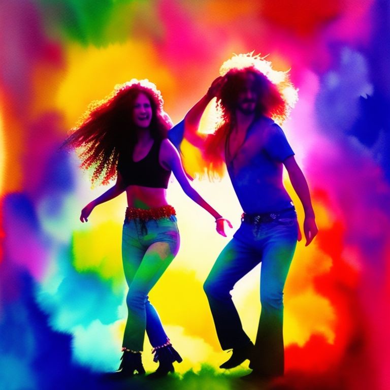 hippies dancing