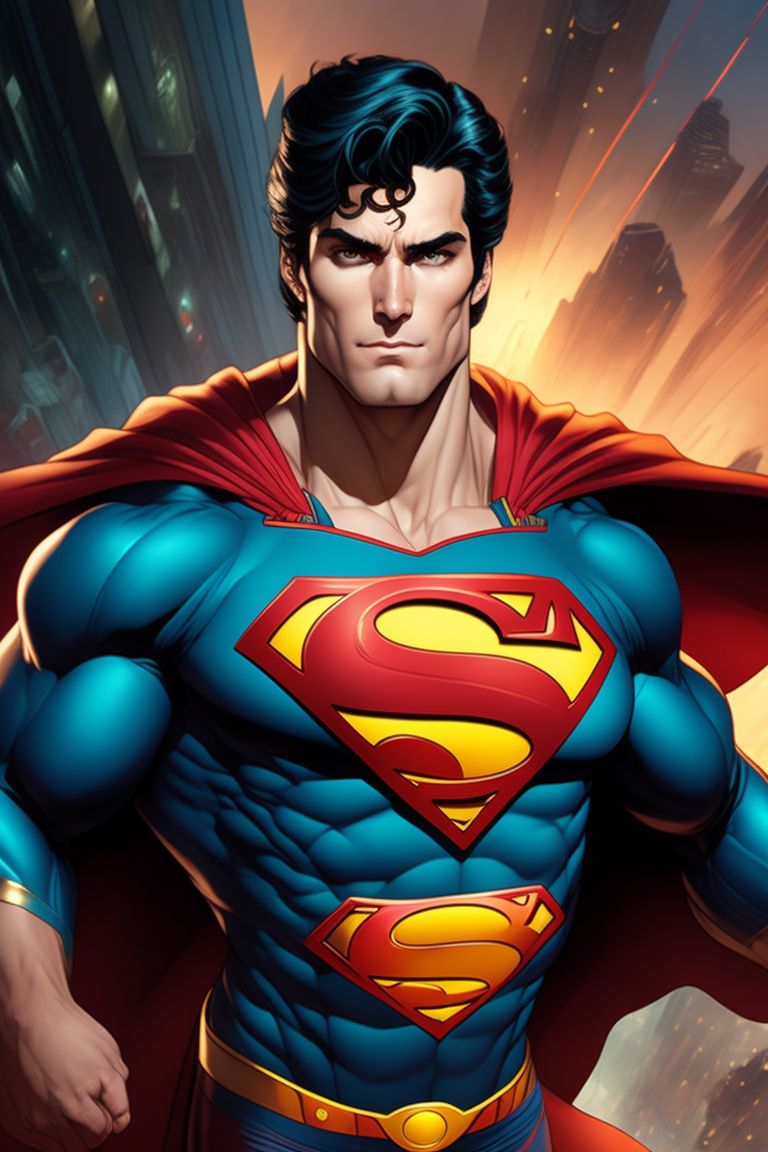 superman comic face