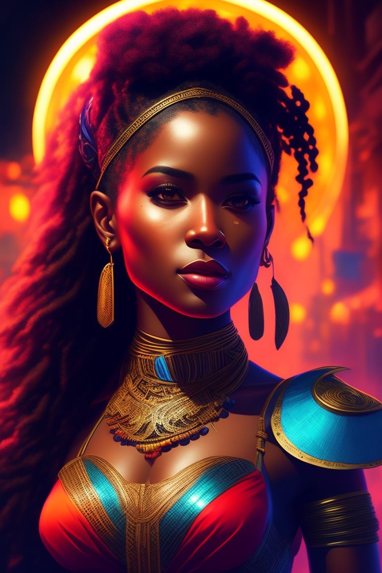 impure-mink932: female warrior, battle, African descent