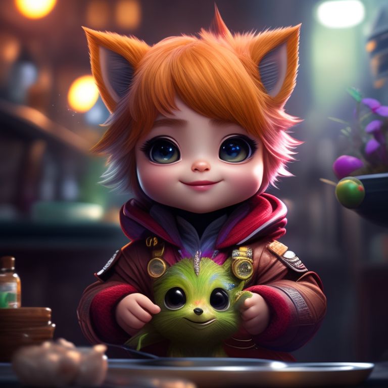 vivid splash colors illustration,highly detailed, high detail, atstation, intricate details, 8k, uhd, hd, cinematic style, 3d High realistic cinema style,  exactaly the same mini Baby Groot of the Guardians of the Galaxy Vol. 2 Movie, wearing a chef's apron cooking and smiling., Art by Aromasensei, Art by Arco Wada, Art by Telepurte, Art by Fishine, Art by Afrobull, Art by Sciamano240, Art by Sayanestia, Art by Windwalker Ture, Art by MinaCream, Art by suoiresnu, Art by evulchubi, Art by NeoArtCorE, Art by Citemer Liu, Art by Stanley Artgerm Lau, 8k, High quality