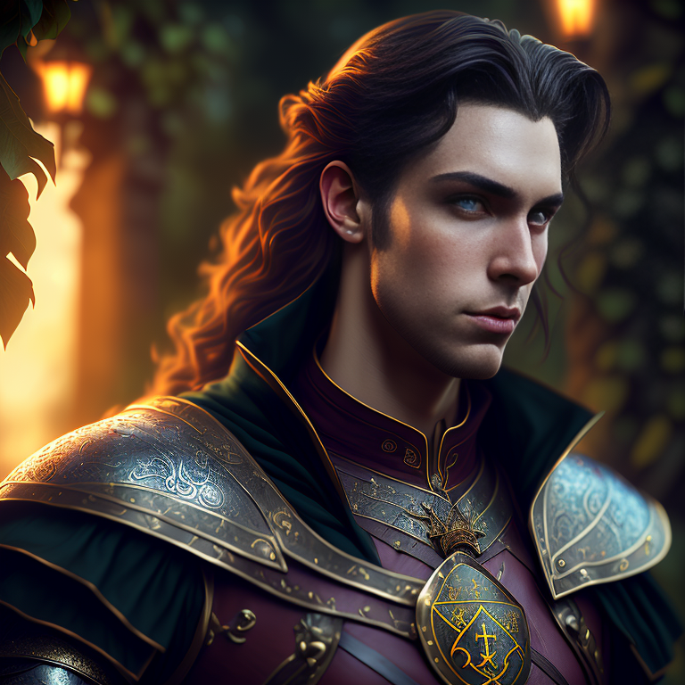 Fantasy D&D style, Male, noble, dnd, portrait, medieval, arrogant, outside, garden, Realistic, best quality, hyper-realistic photograph, Photorealistic, by charlie bowater, by mark brooks, by pre-raphaelite brotherhood, by raffaello sanzio, by wes anderson, dramatic characters design, nice shot, Octane render, trending on unsplash, fine detail, PhotoHelper, uplight, fullbody, 8k