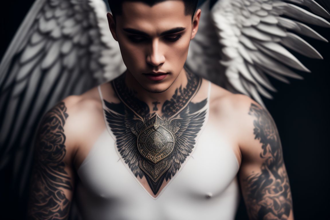 angel wing sleeve tattoos