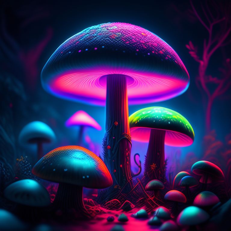 ArtStation - Weirdcore mushroom painting