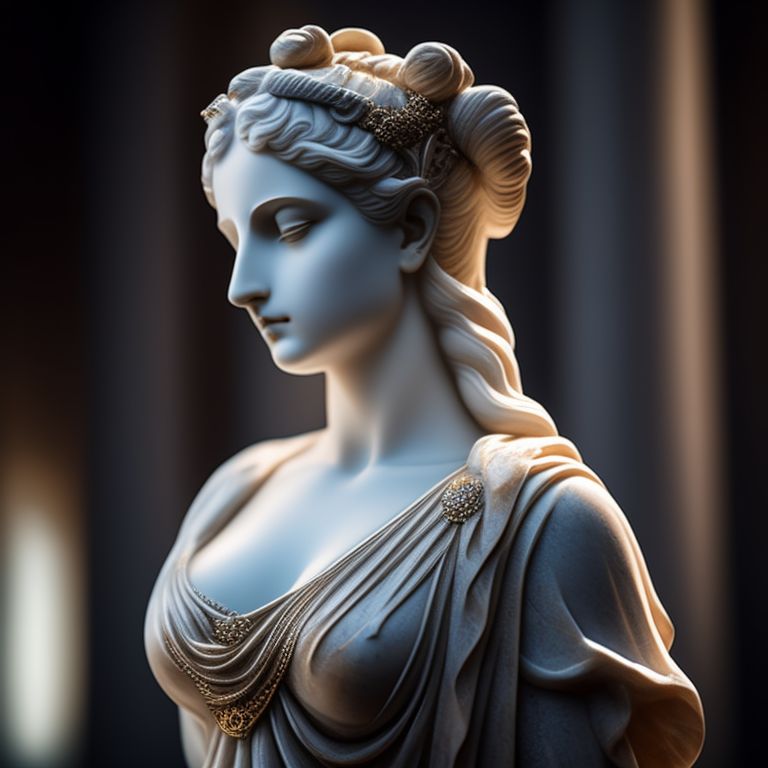 The Marble Maiden: A Digital Tribute to Classic Greek Beauty