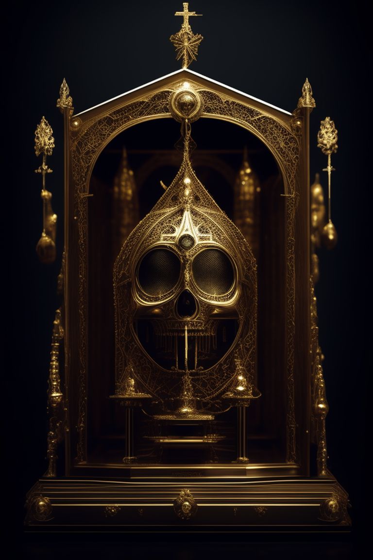 juicy-wasp108: holy catholic reliquary containing a human head