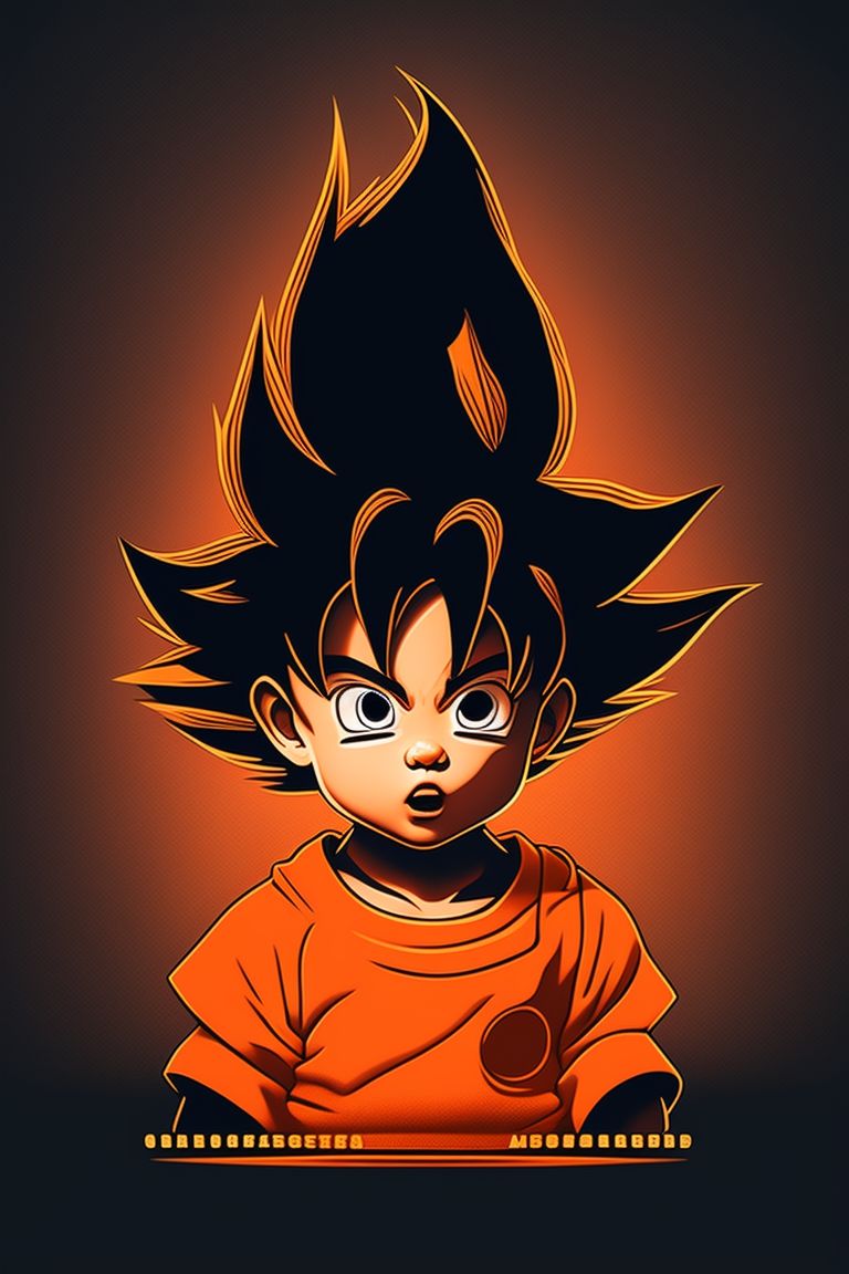 High Quality Kid Goku Vector Art Design