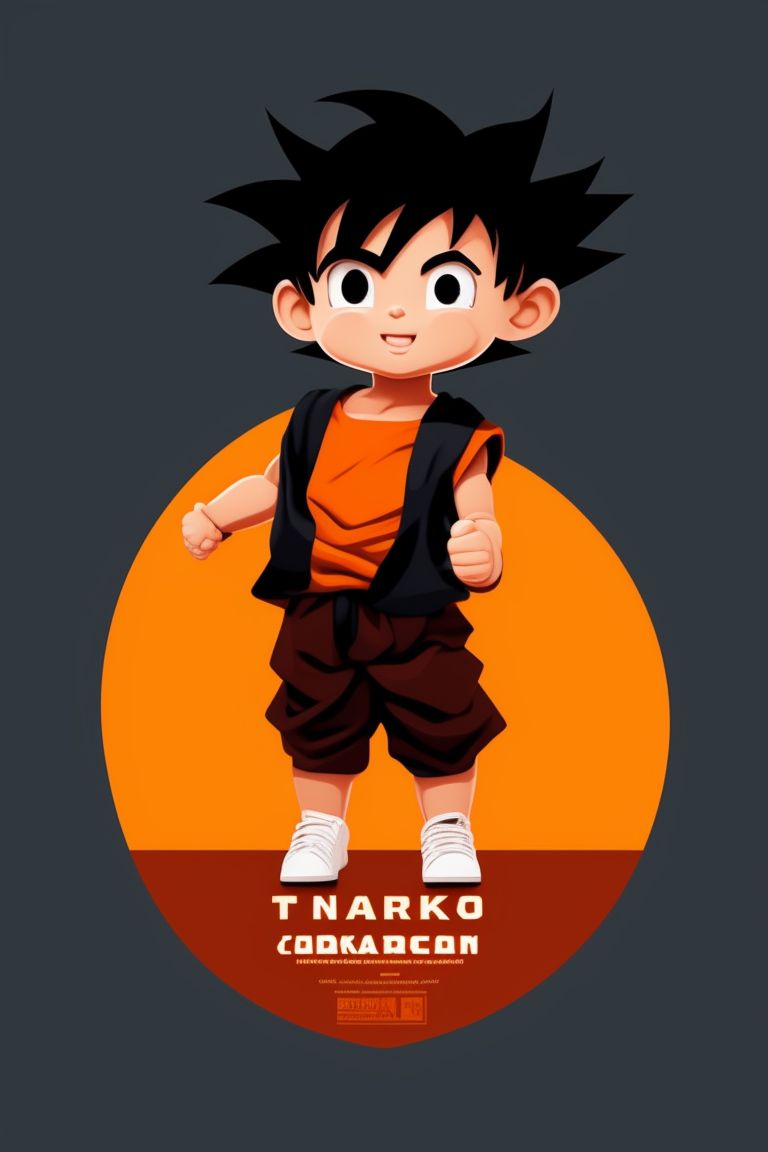 High Quality Kid Goku Vector Art Design