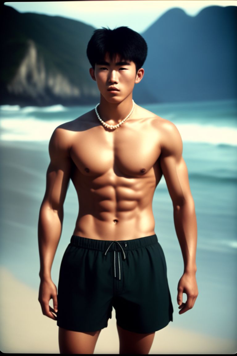 korean guys with abs