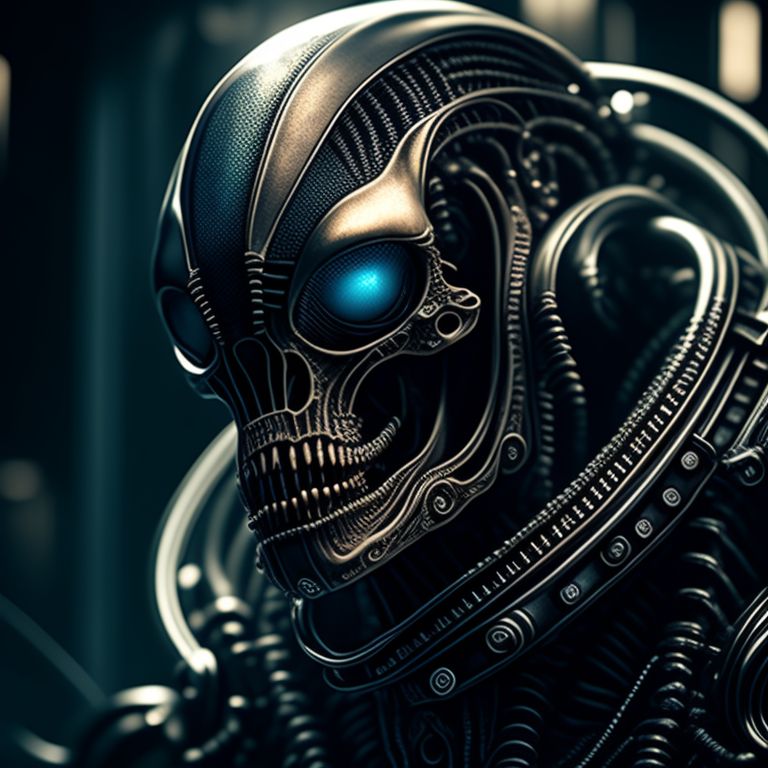 Borderless: Alien, (((Full Body view))), Front view, Looking at camera ...