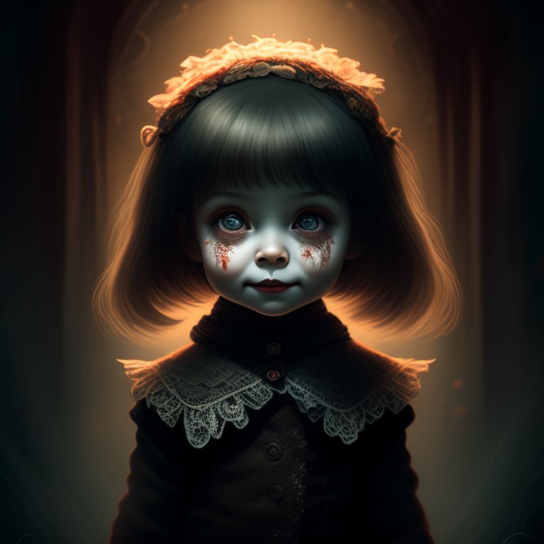 ROMMELL.VIANA portrait cute little girl with evil smile