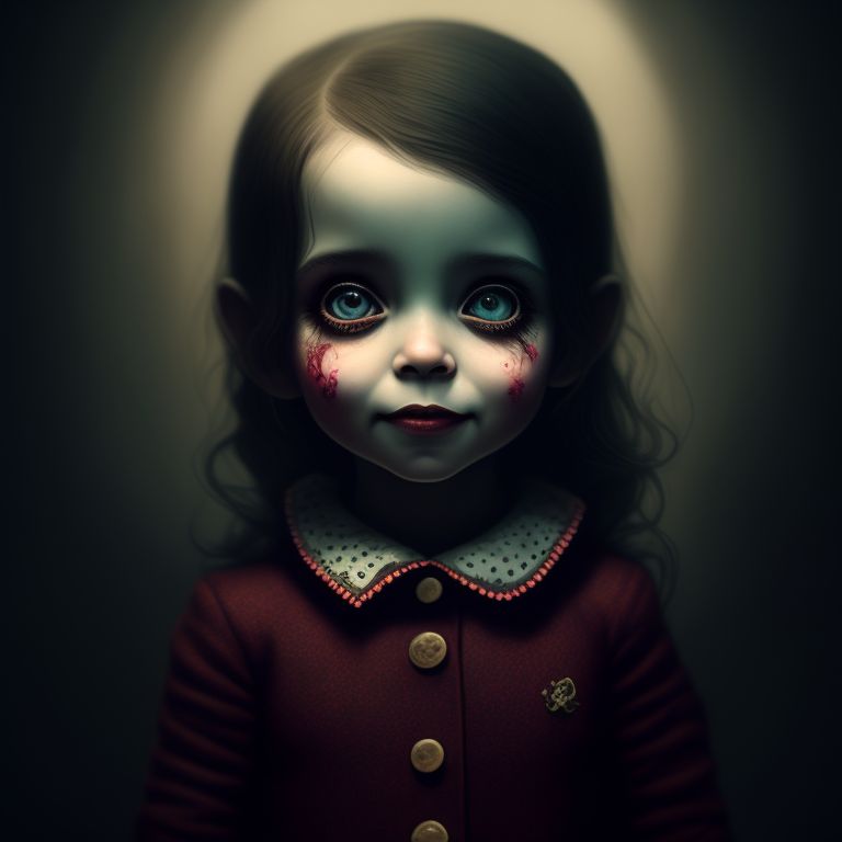 ROMMELL.VIANA portrait cute little girl with evil smile