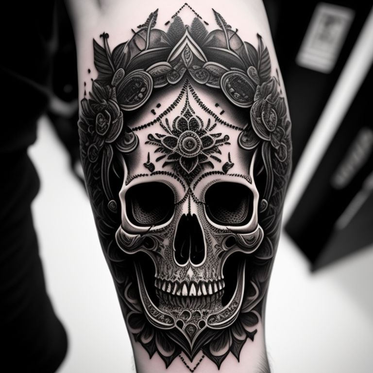 sugar skull forearm tattoos