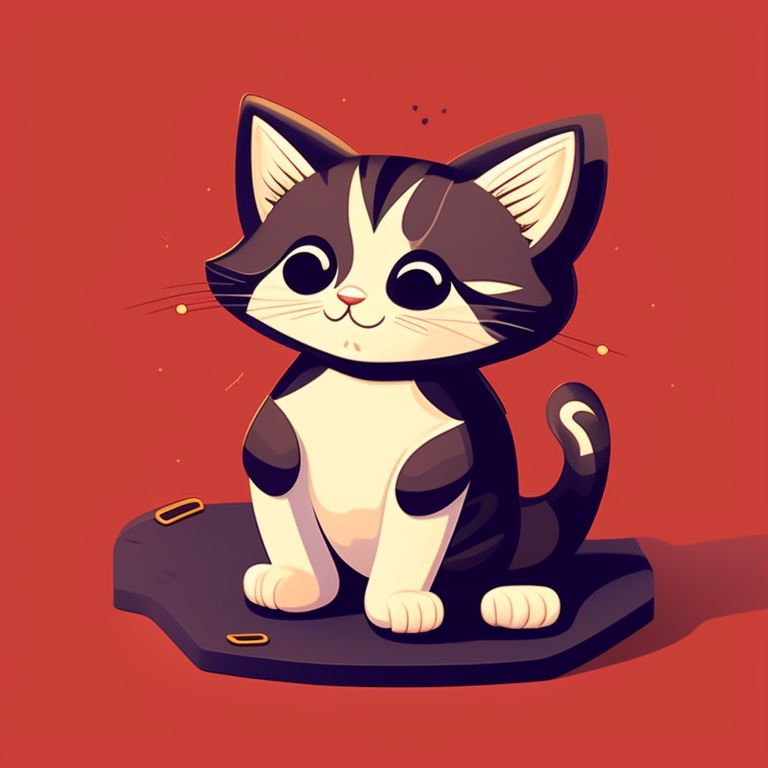 only-baboon872: A cute detailed cartoon cat with open arms, 2D, isometric