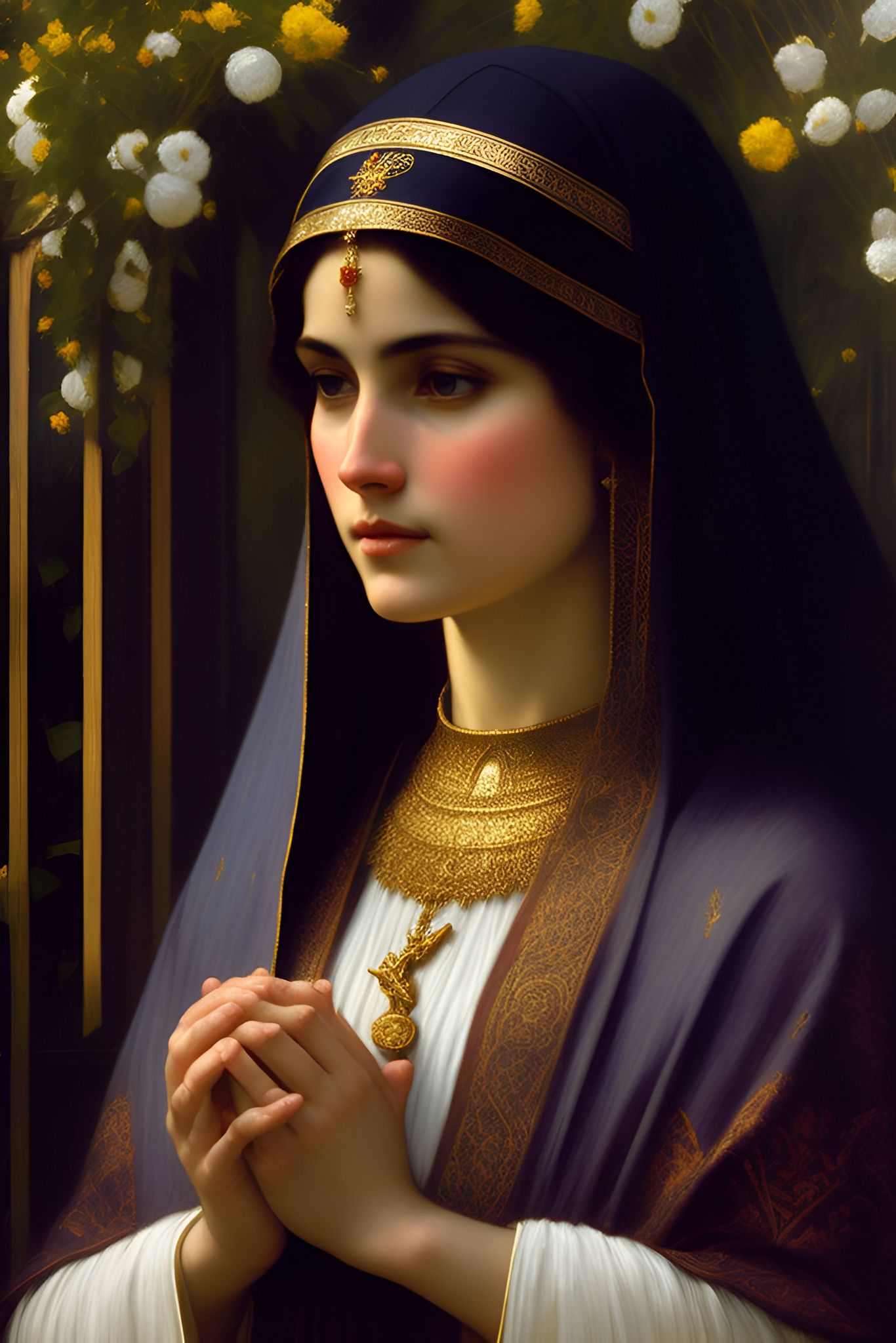 medoholic: Our Lady mother mary prays with jesus christ