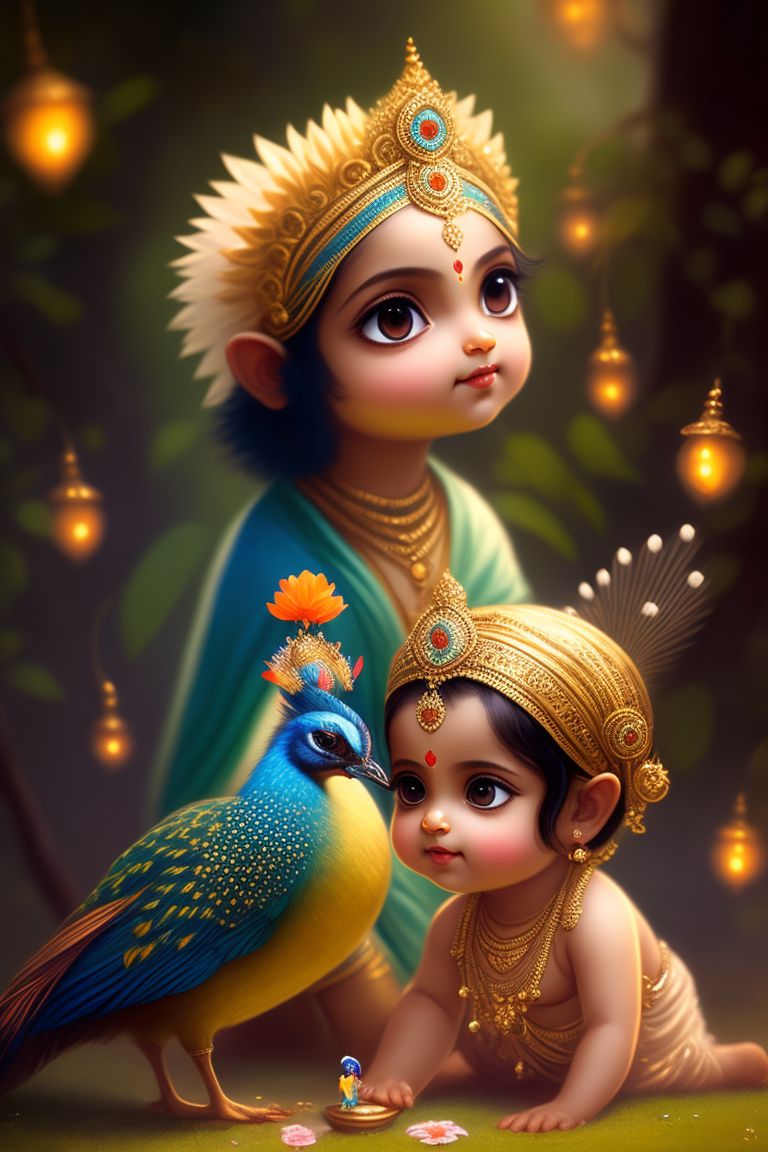 gigantic-fox28: Sunny day Radha Krishna playing with flute and ...