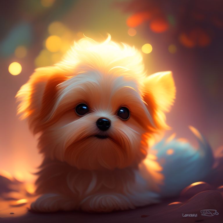 Cute Yorkie Puppy Wallpaper