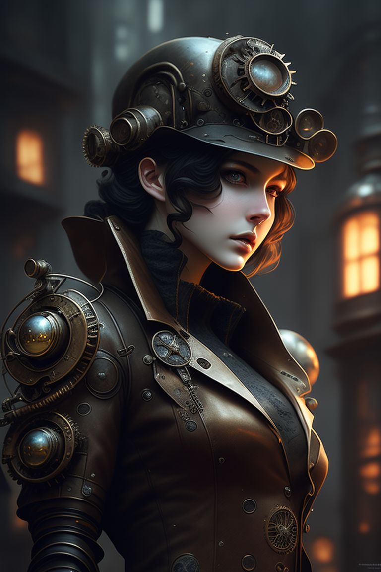 frilly-hawk344: steampunk robot blizzard, 3d model, unreal engine ...