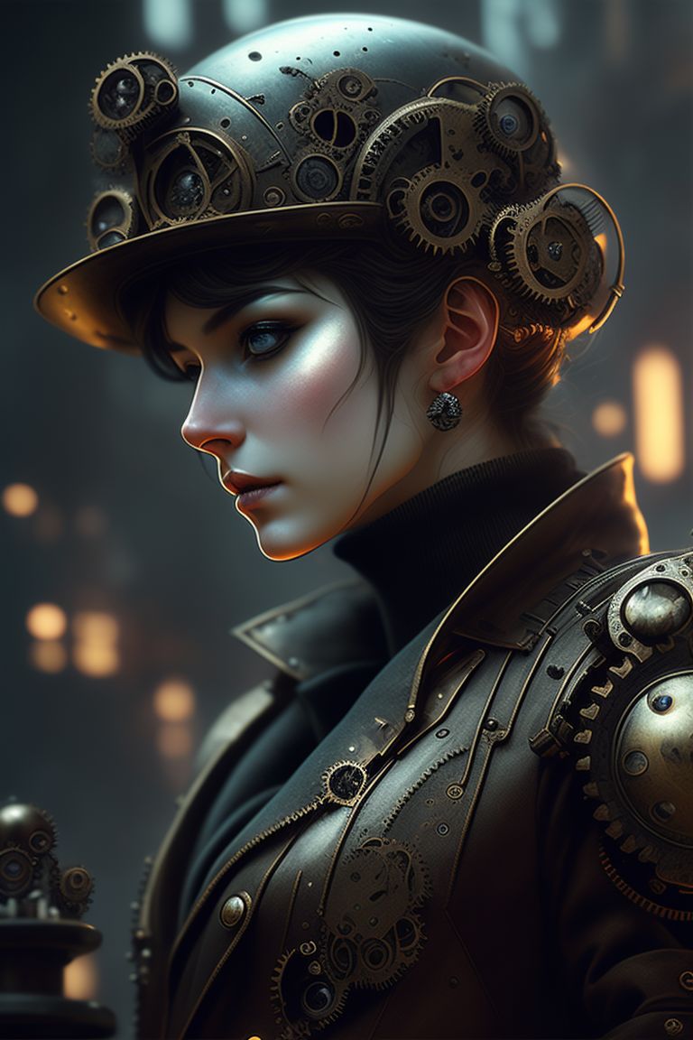 frilly-hawk344: steampunk robot blizzard, 3d model, unreal engine ...