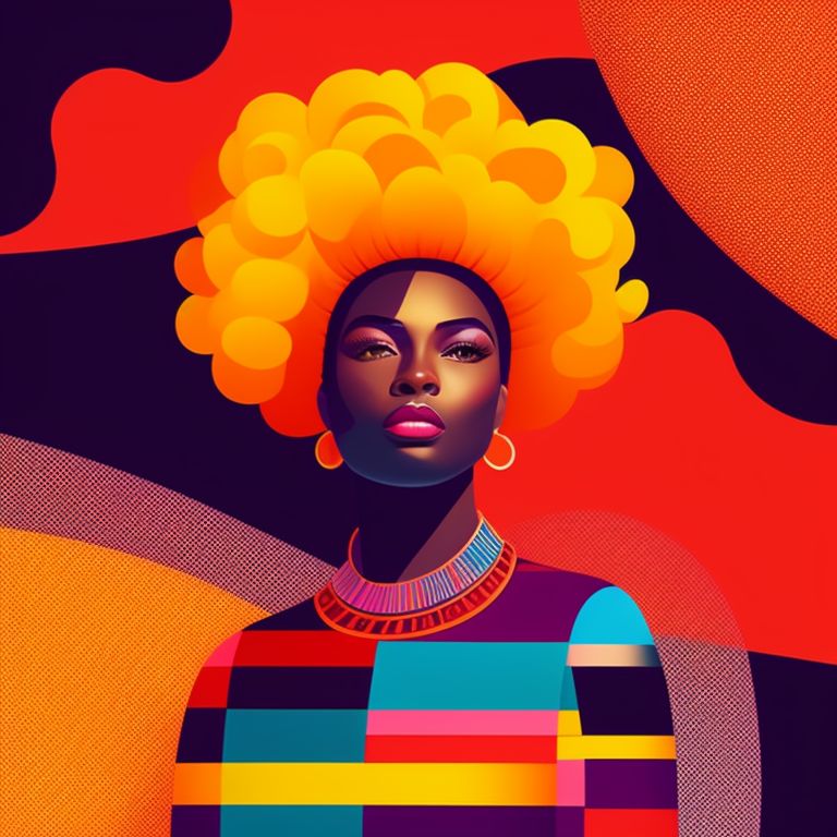 addison: A vibrant musician with a towering afro.