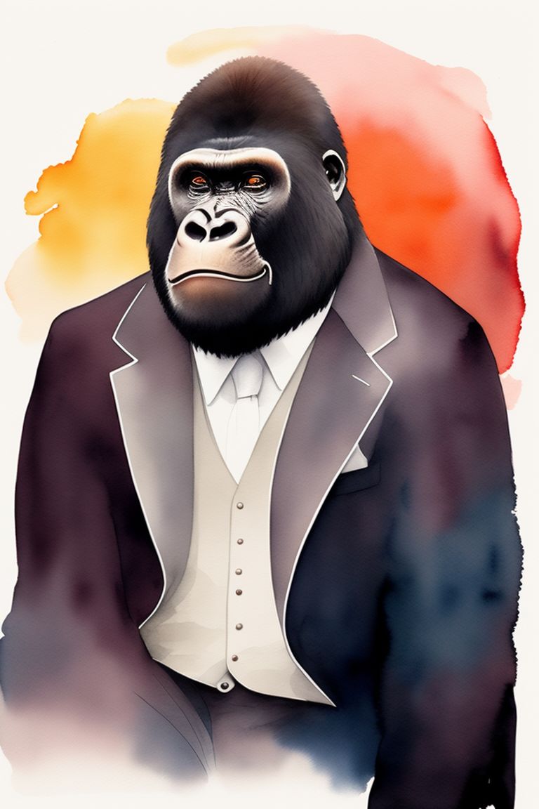 Another Gorilla Wearing a Tie
