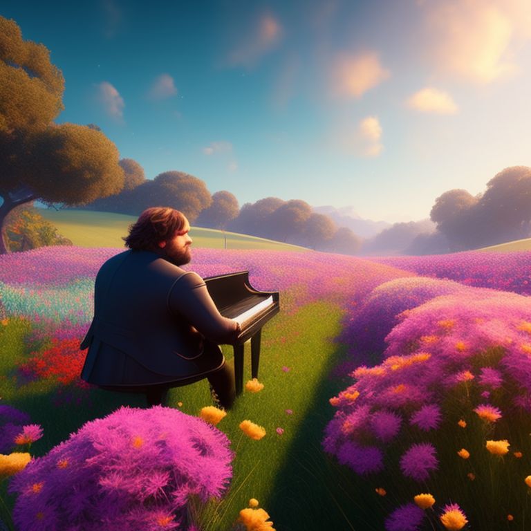 Relax in a Field of Flowers With Peaceful Music 