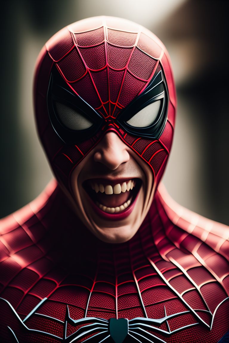 ultimate-fox344: spiderman funny face, funny expression, laughing