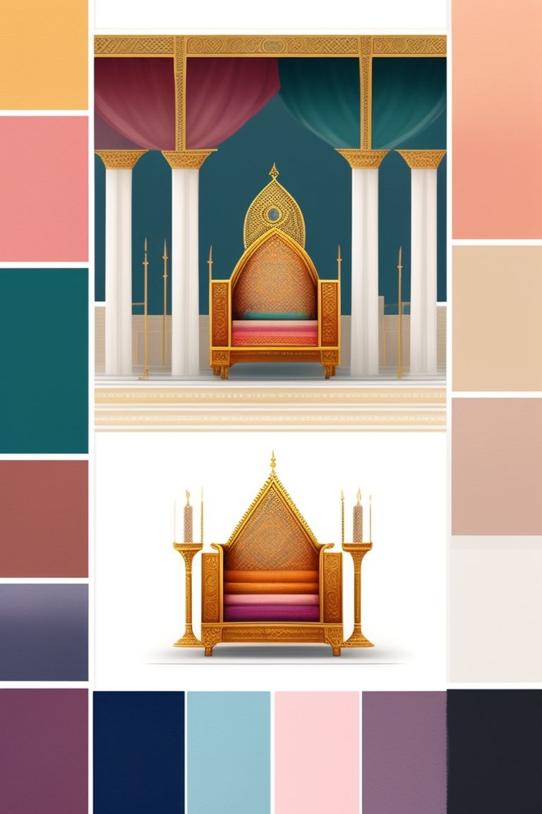 AmigoJC: Create an image of King Xerxes I, throne room. King Xerxes I ...