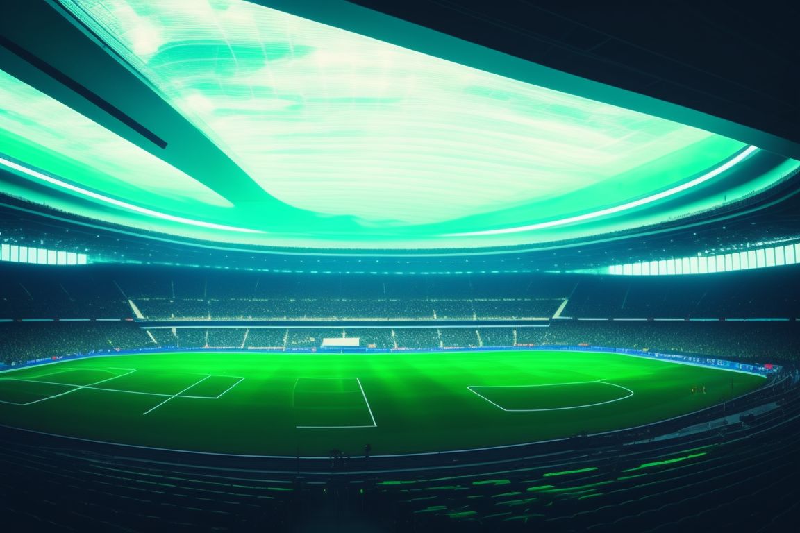 Adept-marten78: Inside A Big Futuristic Soccer Stadium Floating Over 