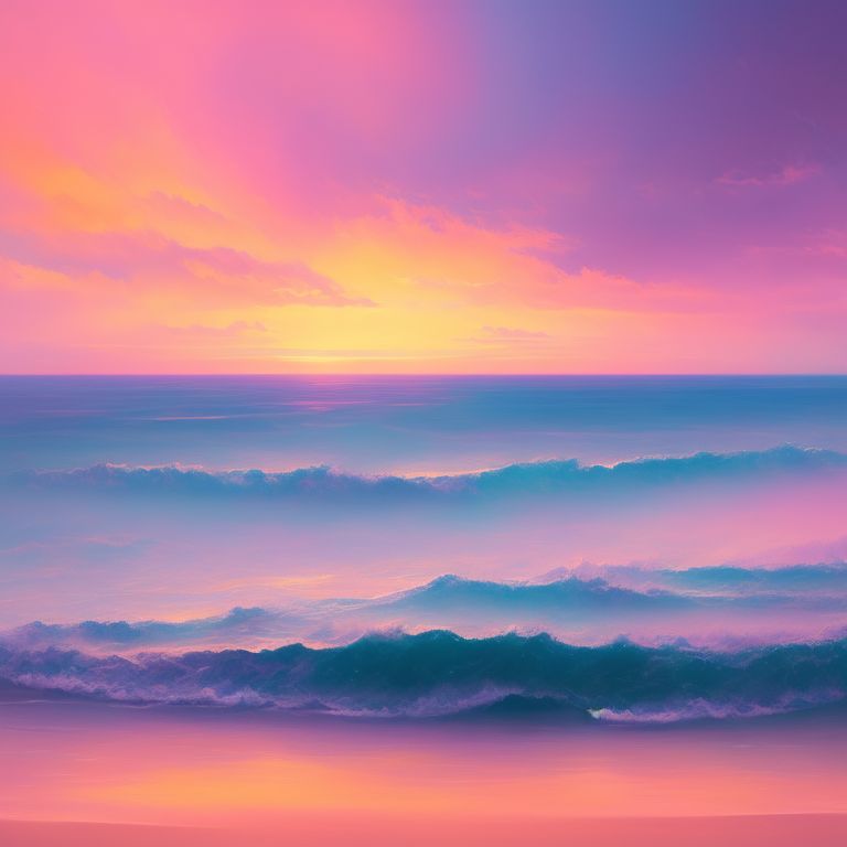 rude-newt301: pastel colors, landscape of the sea horizon during sunset ...
