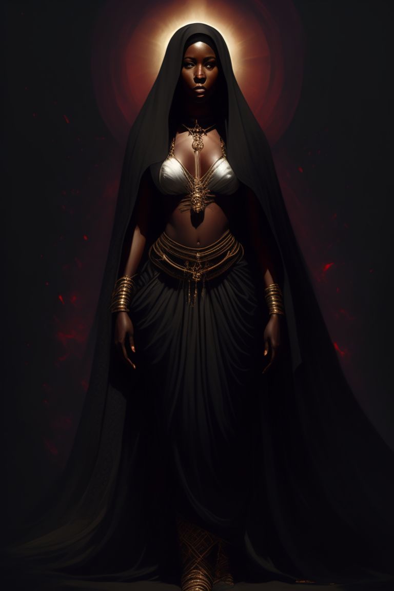 gleeful-bear541: Black woman virgin mary full body