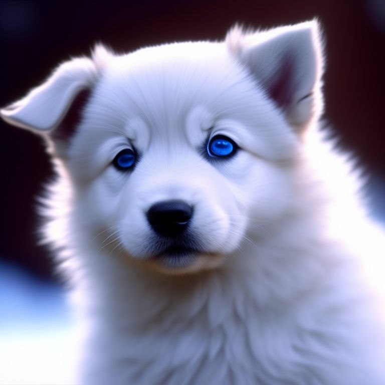 silver wolf with blue eyes howling