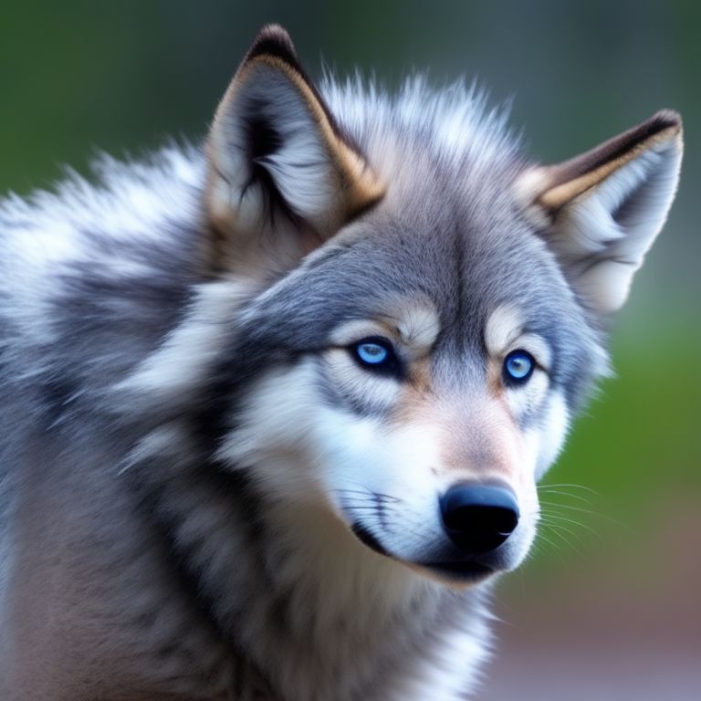 wan-clam668: grey Wolf pups with crystal blue eyes howling.