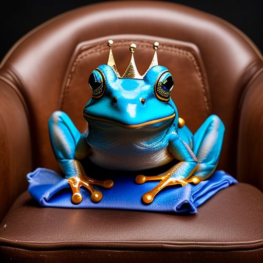 Frog With Crown Statue