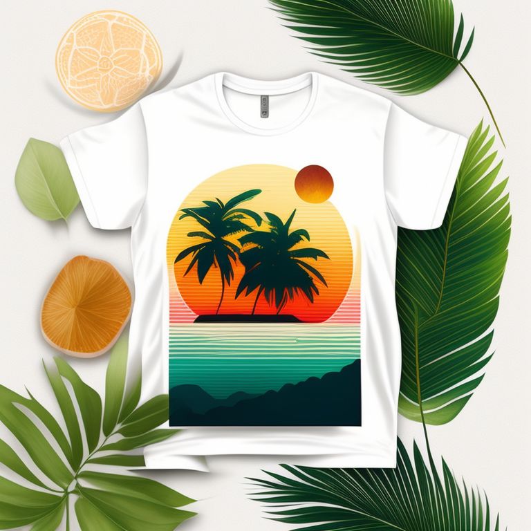 fond-deer425: paradise, reggae, minimalist, vector, designer, t-shirt