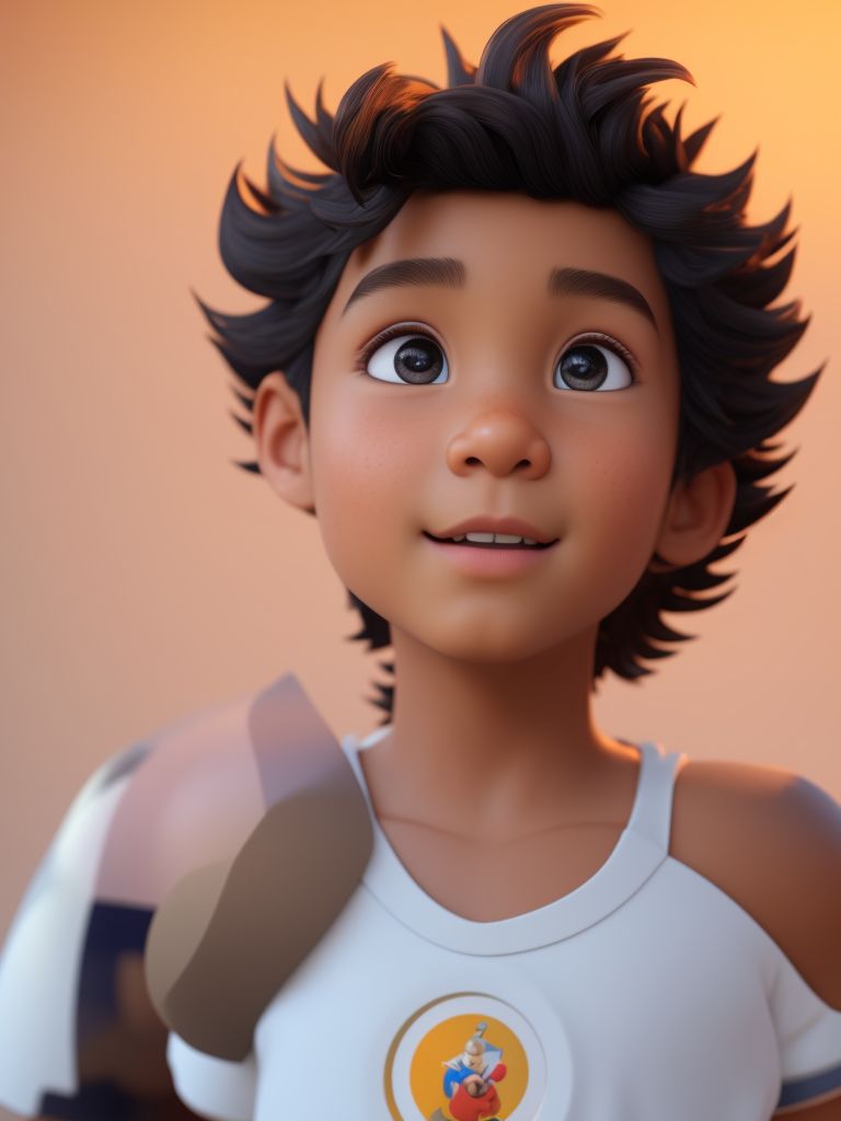 every-cattle977: Boy of indonesian, wave hair, hasdx style, glazed 3D  render (extremely detailed CG), pixar style, white background, beautiful,  textured skin, detailed eyes, high resolution