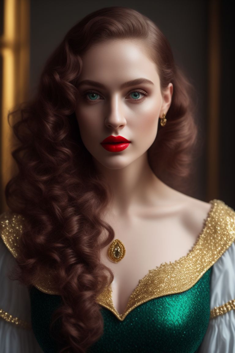 LadyChessica: Portrait, Full body, young woman, oval face, pale skin ...